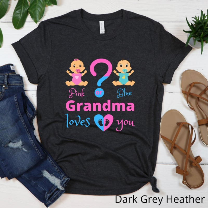 Grandparents Gender Reveal Party Shirts