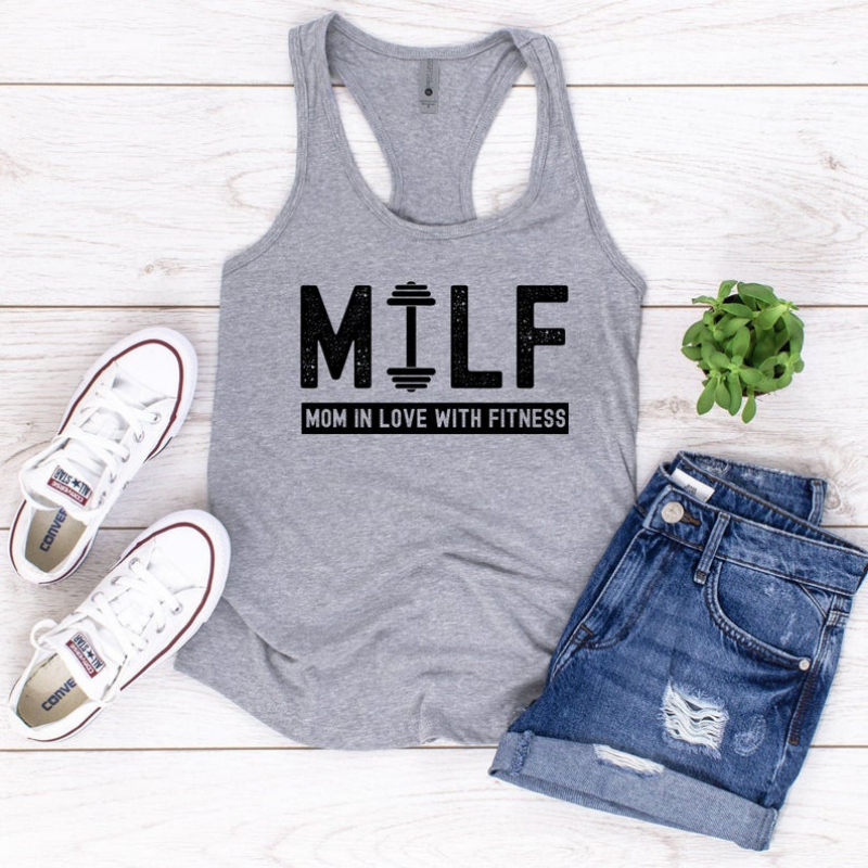MILF Mom In Love With Fitness Women Workout Tank