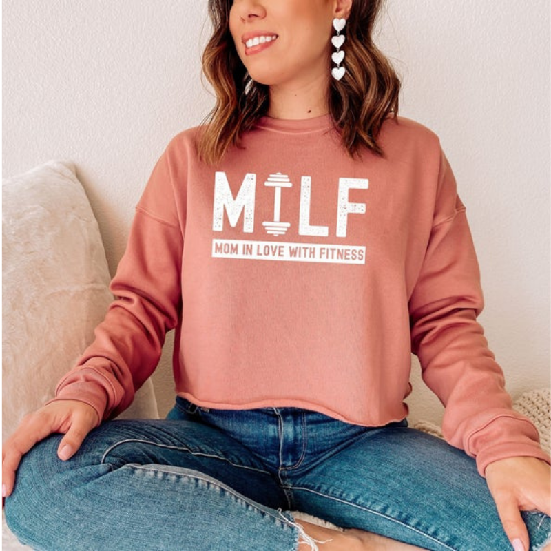 MILF cropped sweatshirt