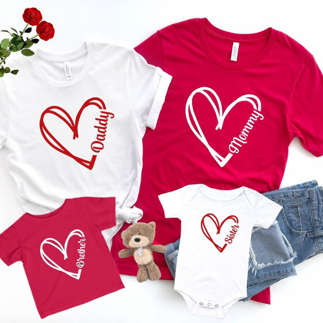 Personalized Valentines Shirt, Valentines Day Family Shirts