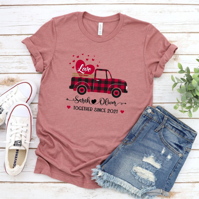 Personalized Valentines couples Shirts