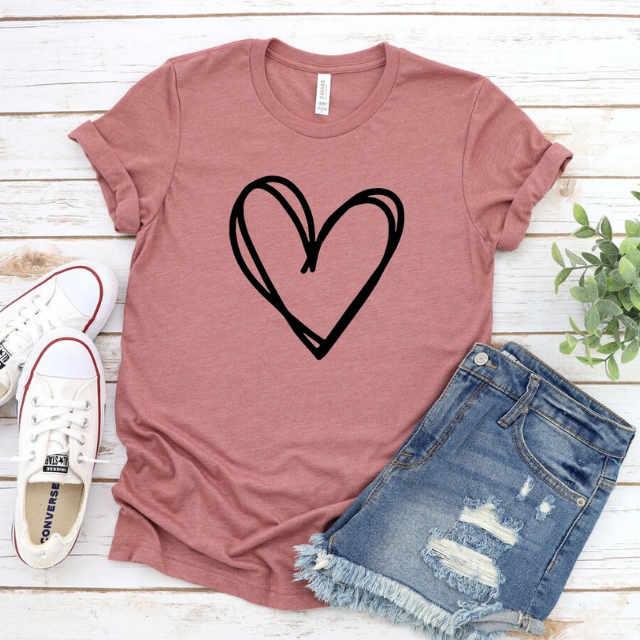 Valentines Day Shirt, Double Heart Shirt