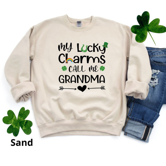 Custom My Lucky Charms call me Grandma Sweatshirt, Grandma Sweatshirt