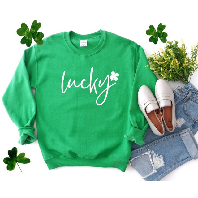 Lucky Sweatshirt, St Patrick's Day Sweatshirt, St Patty's Day Sweatshirt