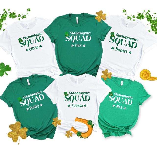 Personalized Shenanigans Squad Shirts, Matching St Patricks Day Shirts
