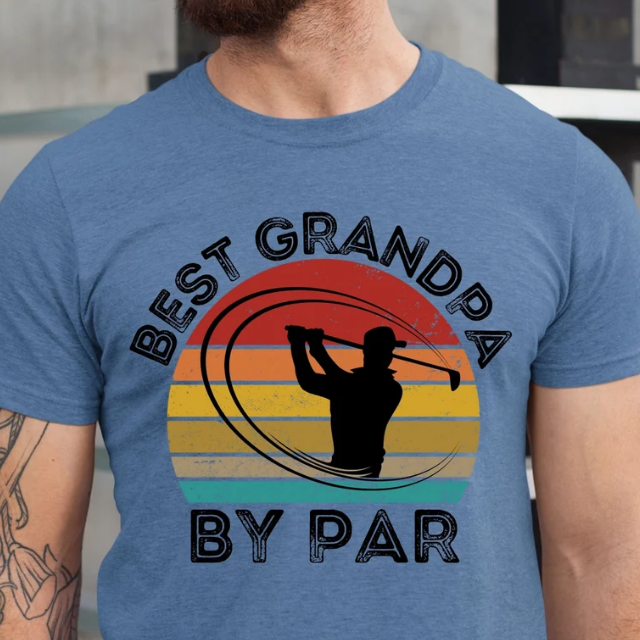 Best Grandpa By Par Shirt, Grandpa Golf Shirt, Golfing Grandpa Shirt, Fathers Day Gift