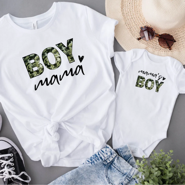 Boy Mama Shirt, Mama's Boy, Camo Print Mama Shirt, Mommy and me Matching Shirts