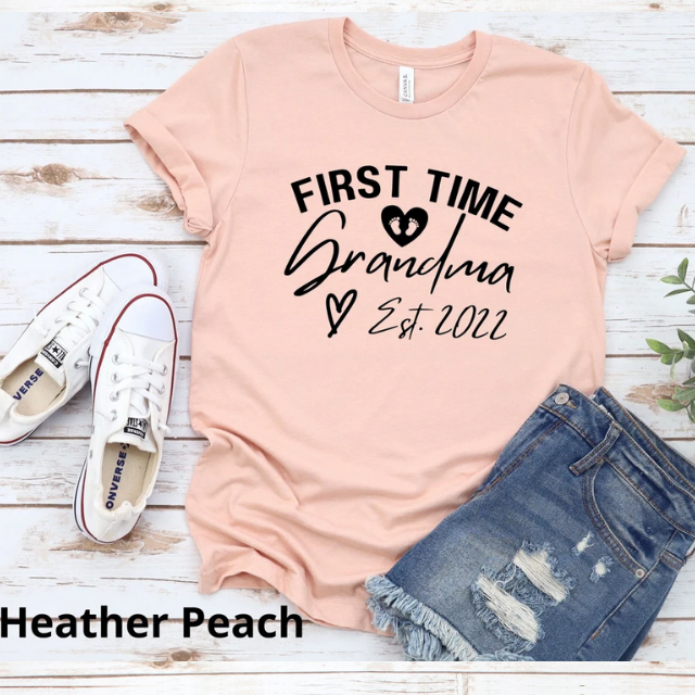First Time Grandma Shirt, Pregnancy Announcement Shirt, First Time Grandparents Baby Reveal