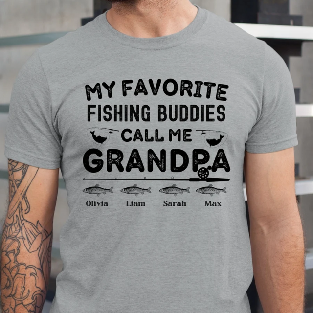 My Favorite Fishing Buddies Call Me Grandpa, Personalized Grandpa