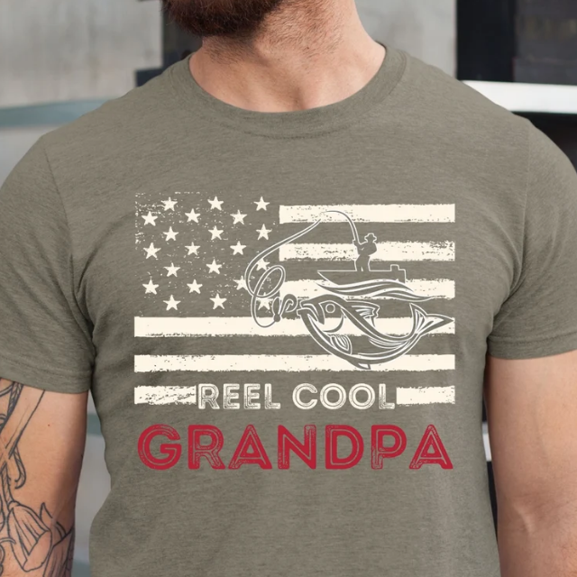 Reel Cool Grandpa Shirt, Fishing Grandpa Shirt, Gift For Grandpa, Fathers Day Gift