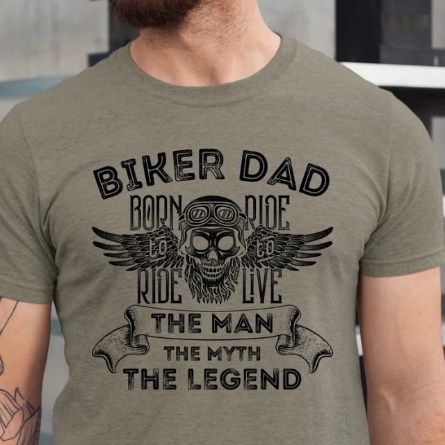 Biker Dad Shirt, Fathers Day Shirt, Born to Ride, Gift For Dad, Fathers Day Gift