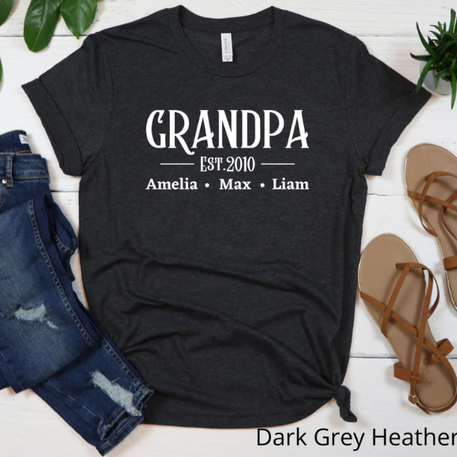 Custom Grandma And Grandpa Est Shirt, Grandma Est Shirt