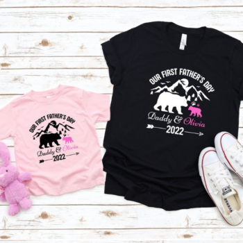 Our First Fathers Day Custom Shirt, Father and Baby Matching Shirt, Bear  Matching, Fathers Day Gift, New Dad, Fathers Day Shirt, First Time - Kiwi  Picks Tees