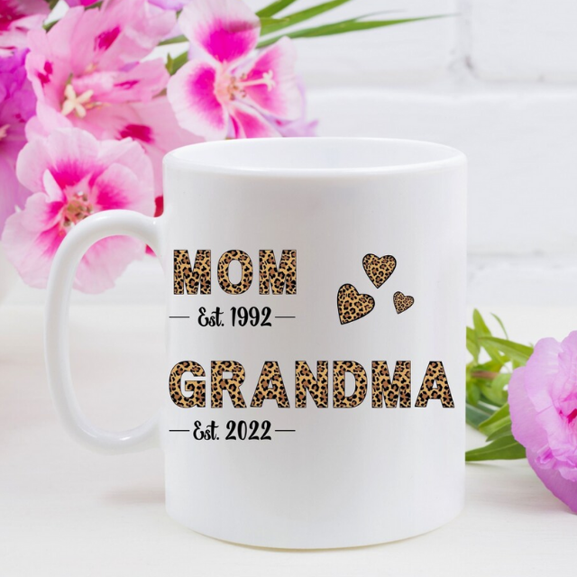 Personalized Grandma Coffee Mug, Mom Grandma Mug, Mothers Day Gift