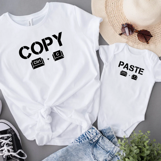 Copy Paste Shirt, Mommy and me Shirt, Daddy and me Shirts