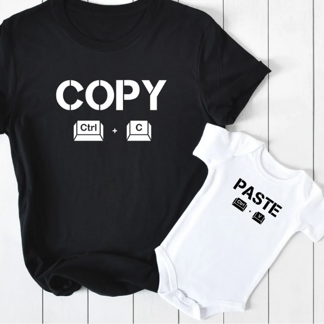Copy Paste Shirt, Mommy and me Shirt, Daddy and me Shirts, Fathers Day  Shirt, Mothers Day Shirt, Funny Matching Family Shirt, Ctrl C CTRL V - Kiwi  Picks Tees