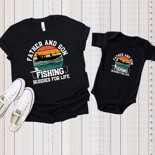 Grandpa and Grandson Fishing Buddies for Life Shirt, Matching Fishing Shirt