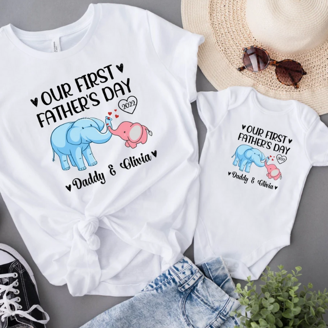  Father and Child Matching Shirt Set/Reel Great Dad