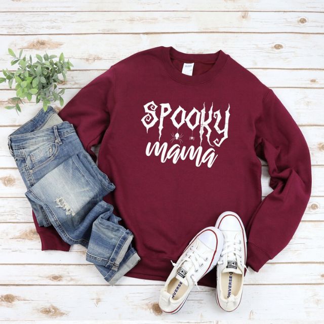 Spooky Mama Sweatshirt, Halloween Mama Sweatshirt, Halloween Sweatshirt