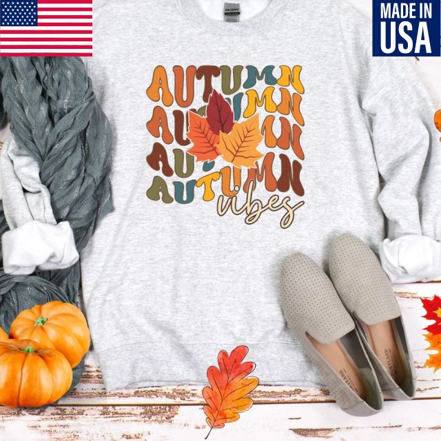 Autumn Vibes Sweatshirt, Retro Fall Sweatshirt, Autumn Shirt, Thanksgiving Sweatshirt