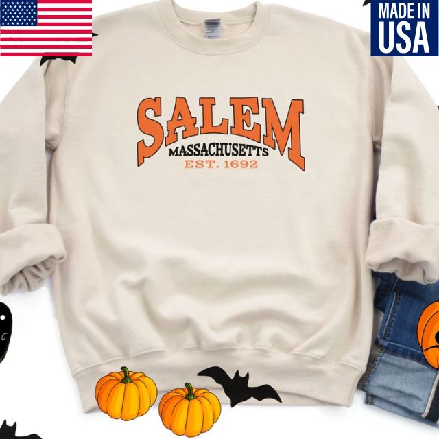 Salem Massachusetts Sweatshirt, Cute Fall Sweatshirt, Autumn Sweatshirt