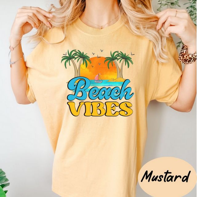 Beach Vibes Comfort Colors® Shirt, Summer Shirt, Beach Shirt, Beach Life Shirts