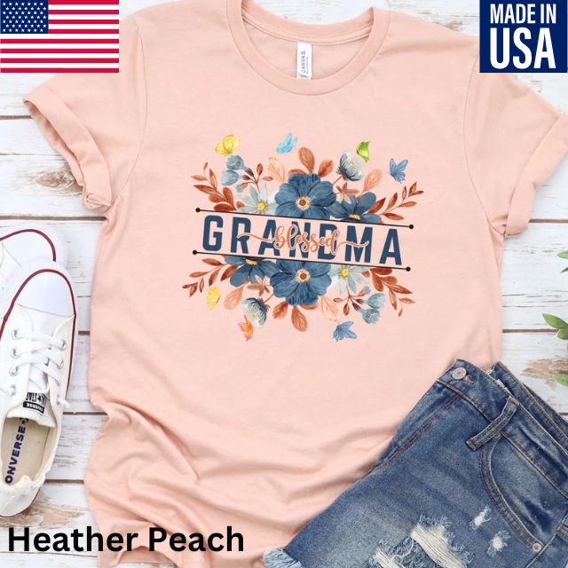 Custom Grandma Shirt, Blessed grandma Shirt, Grandma Wildflowers Shirt