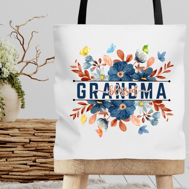 Custom Grandma Shirt, Blessed grandma Tote Bag