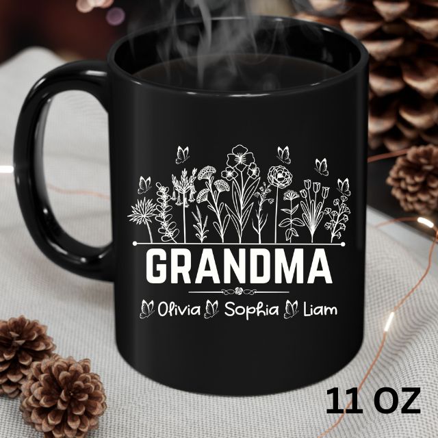 Personalized Grandma Mug with Grandkids Name