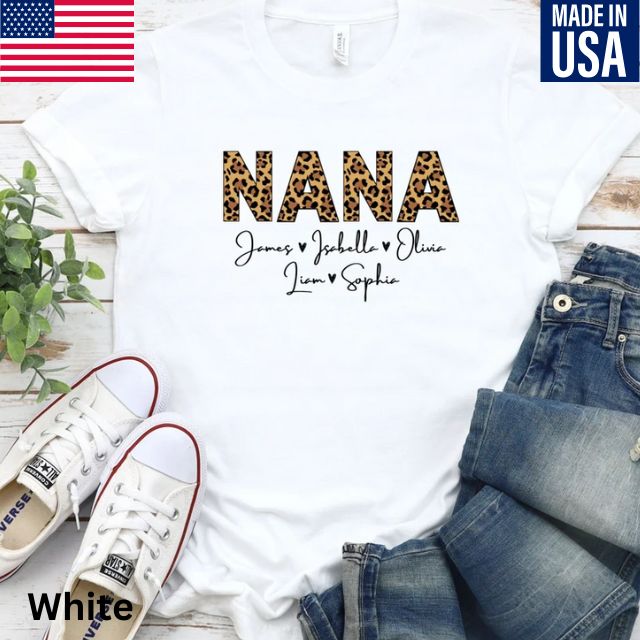 Personalized Nana Shirt with Grandkids Name, Mothers Day Shirt
