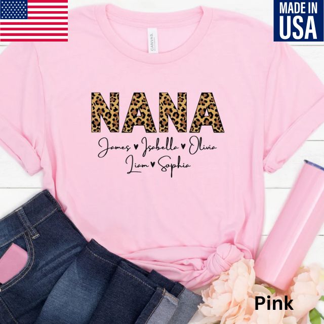 Personalized Nana Shirt with Grandkids Name, Mothers Day Shirt