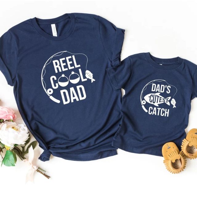 Reel Cool Dad Shirt, Dad's Cutest Catch onesie