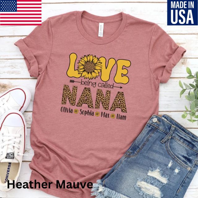 Custom Grandma Sunflower Shirt, Love Being Called Grandma