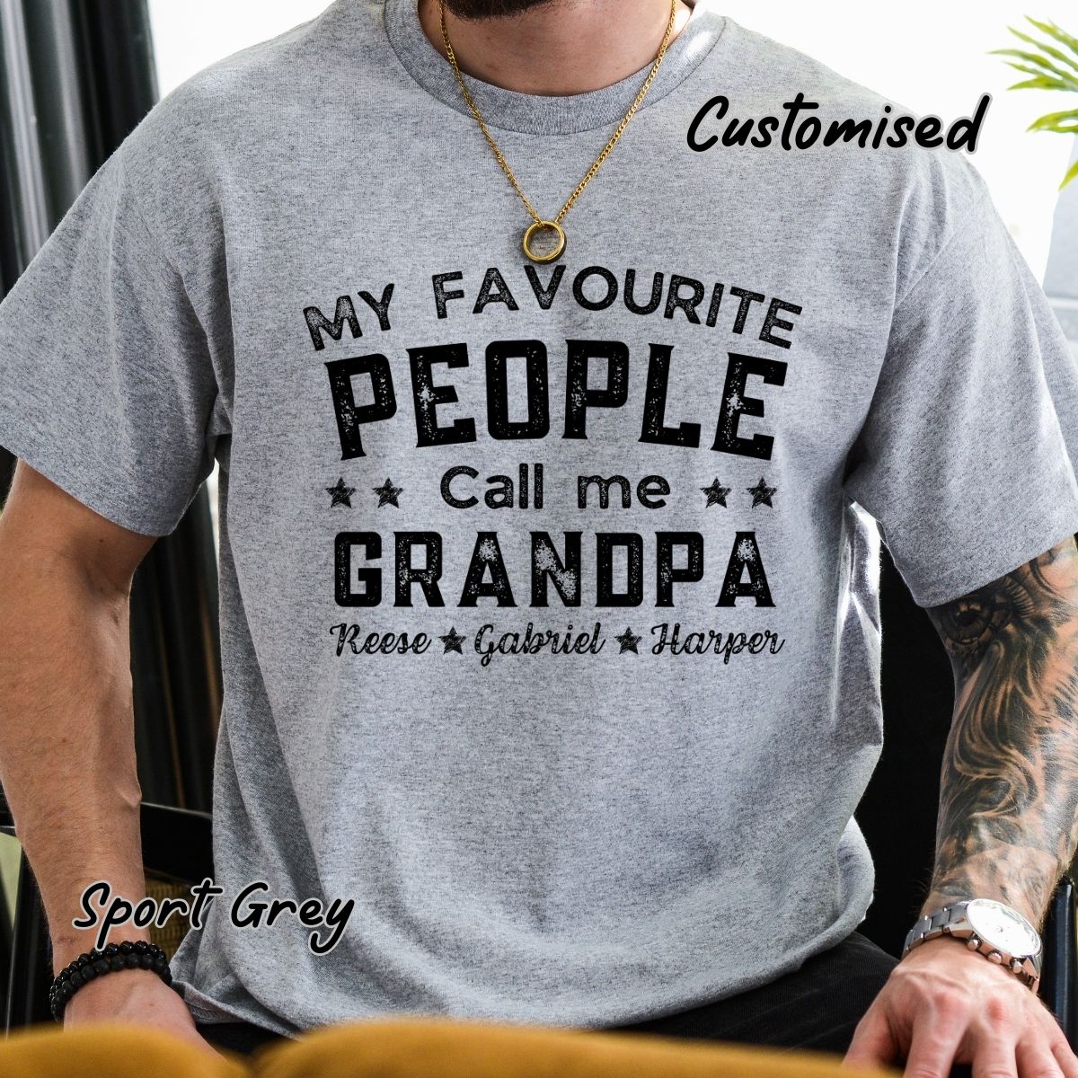 My Favorite people Call Me Grandpa With Kids Name Tee