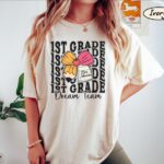 Personalized Grade Teacher Name Shirt – Retro Back to School First Grade Dream Team Tee | Gift for Teachers
