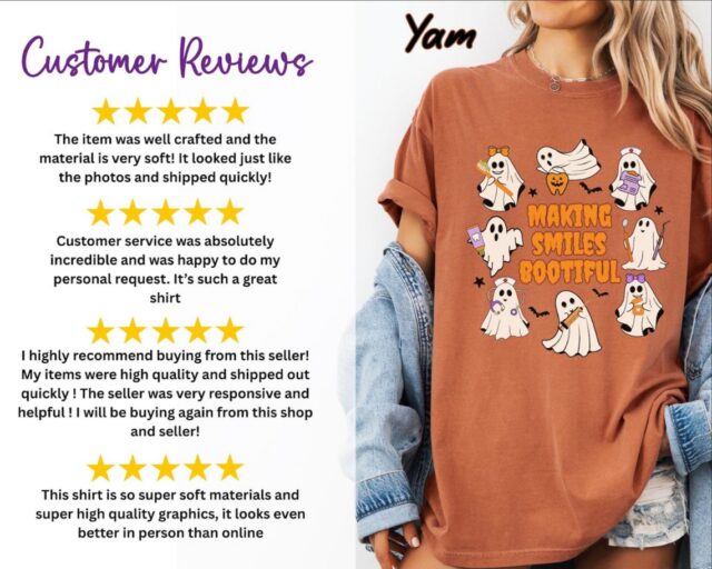 Funny Dental Hygienist Halloween Shirt – 'Making Smiles Bootiful' Ghost Tee