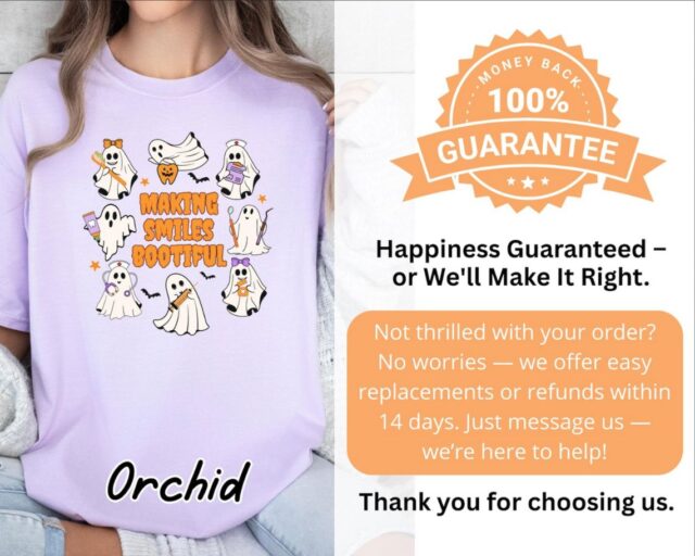 Funny Dental Hygienist Halloween Shirt – 'Making Smiles Bootiful' Ghost Tee