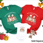 Personalized First Christmas Matching Family of 3 Shirts – Soft, Premium Tee for Mom, Dad & Baby | Perfect New Parent Holiday Gift
