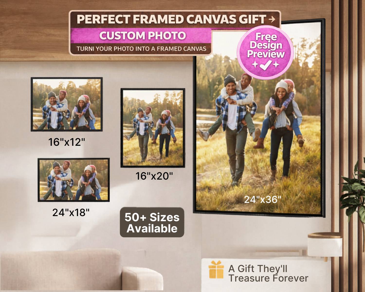 Framed Custom Canvas Gallery Wrap