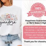 Personalized Floral Grandma Sweatshirt – Custom Grandma Hoodie with Grandkids Names | Perfect Mother’s Day Gift & Pregnancy Reveal